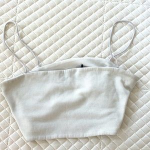 White cropped tank top